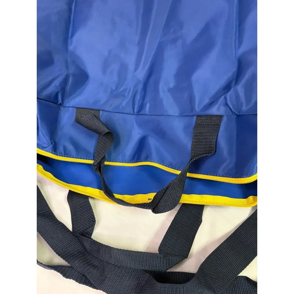 Vintage Nautica Duffle Bag Blue White Gym Travel Weekender Luggage Carrier 90s